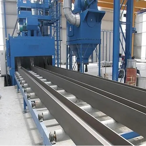 安徽自动环保大型输送工业钢材喷砂机及其应用
