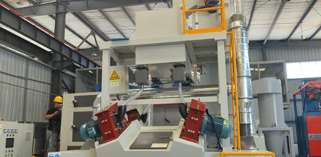 安徽板材除锈强化，通过式抛丸机应用案例